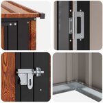 vidaXL Cabanons de jardin Marron 153 5 x 86 x 200 cm Métал