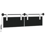 vidaXL Tête de lit suspendue Avec lumière LED Blanc Tissu