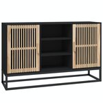 vidaXL Buffet noir 105x30x65 cm bois d'ingénierie