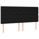 vidaXL Cadre de lit avec tête de lit Noir 200x200 cm Tissu