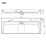 vidaXL Lavabo 120x46x11 cm Fonte minérale/marbre Blanc