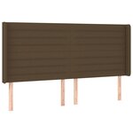vidaXL Sommier à lattes de lit matelas et LED Marron foncé 180x200cm