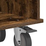 vidaXL Meuble TV Chêne fumé 68 5 x 35 x 35 cm Bois d'ingénierie