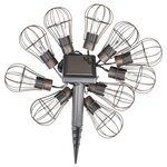 HI Guirlande lumineuse à LED solaire de jardin 10 ampoules 5 5 cm