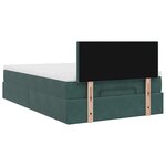 vidaXL Cadre de lit ottoman avec matelas vert foncé 120x200 cm velours