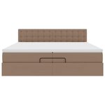VidaXL Cadre de lit ottoman et matelas cappuccino 200x200cm similicuir