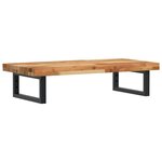 vidaXL Étagère de vasque murale acier et bois massif d'acacia