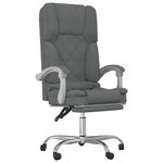 vidaXL Fauteuil de massage inclinable de bureau Gris foncé Tissu