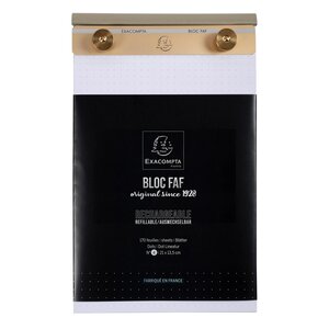 Bloc Faf Complet 21/13 5 N° 4 Dots - Blanc - Exacompta