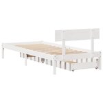 vidaXL Cadre de lit sans matelas blanc 90x190 cm bois de pin massif
