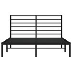 vidaXL Cadre de lit métal sans matelas avec tête de lit noir 120x190cm