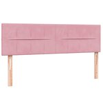 vidaXL Sommier à lattes de lit avec matelas rose 140x210 cm velours