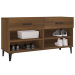 vidaXL Meuble à chaussures Chêne marron 102x35x55 cm Bois d'ingénierie