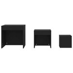 vidaXL Tables gigognes 3 Pièces Noir Aggloméré