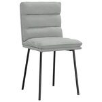 vidaXL Chaises à manger lot de 2 Gris clair Velours