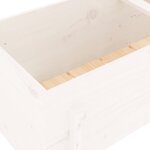 vidaXL Lit surélevé de jardin blanc 121x50x57 cm bois de pin massif