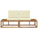 vidaXL Canapé d'extérieur en bout 2 Pièce Naturel et Crème