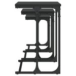 vidaXL Tables basses gigognes 3 Pièces noir bois d'ingénierie