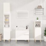 vidaXL Armoire de salle de bain blanc 65x33x60 cm bois d'ingénierie