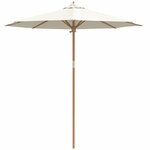 vidaXL Parasol de jardin Blanc crème 240 x 240 x 260 cm Bambou