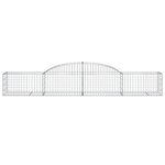 vidaXL Paniers à gabions arqués 10 Pièces 300x50x40/60 cm fer galvanisé