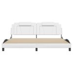 vidaXL Cadre de lit Viana sans matelas blanc 200x200 cm similicuir