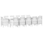 vidaXL Ensemble de salle à manger pour jardin 13 pc