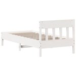 vidaXL Cadre de lit sans matelas blanc 100x200 cm bois de pin massif
