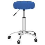 vidaXL Chaises pivotantes à manger lot de 2 bleu tissu