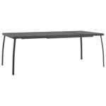 vidaXL Ensemble à manger de jardin 9 Pièces anthracite métal maille