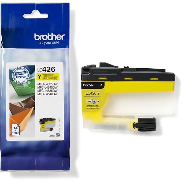 Cartouche d'encre LC426Y - BROTHER - Jaune capacité standard de 1500 pages - Pour MFC-J4340DW, MFC-J4540DW et MFC-J4540DWXL