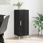 vidaXL Buffet Chêne noir 34 5 x 34 x 90 cm Bois d'ingénierie