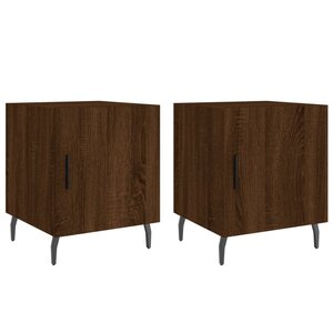 vidaXL Tables de chevet 2Pièces chêne marron 40x40x50cm bois d'ingénierie