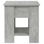 vidaXL Table basse gris béton 101x49x52 cm bois d'ingénierie
