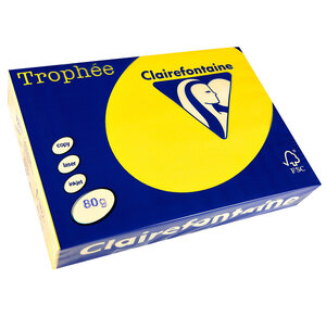 Ramette 500 Feuilles Papier 80g A4 210x297 mm jaune soleil CLAIREFONTAINE