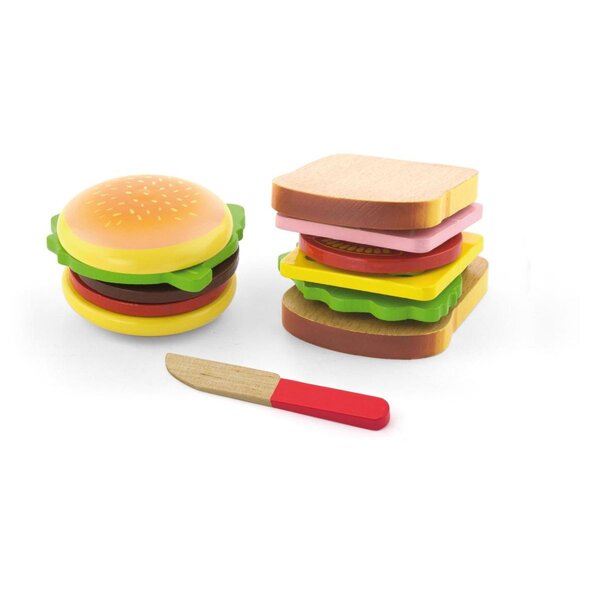 Aliments miniatures Viga 50810 - Hamburger et Sandwich