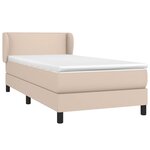 vidaXL Sommier à lattes de lit avec matelas Cappuccino 80x200 cm