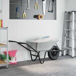 vidaXL Brouette Argent et noir 141 x 60 x 57 cm Acier