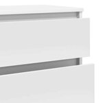 vidaXL Commode Blanc 60x36x103 cm Bois d'ingénierie