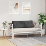 vidaXL Coussin de Dos Gris foncé 140 x 50 cm Tissu en velours côtelé