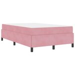 vidaXL Cadre de lit avec matelas Rose et blanc 120 x 200 cm Velours