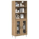 vidaXL Haut Armoire Chêne artisanal 69 5 x 34 x 180 cm