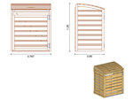 Cache-poubelle simple " sarny " - 76.7 x 80 x 120 cm