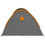 vidaXL Tente igloo de camping 650x240x190cm 8 personnes Gris et orange