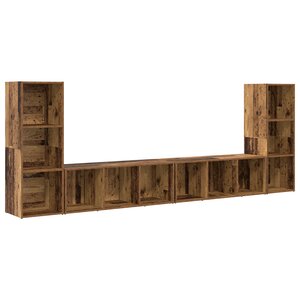 vidaXL Meuble TV 4 Pièces Bois ancien Bois Ingénieur