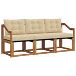 vidaXL Ensemble de canapés d'extérieur 3 pc Naturel et Beige