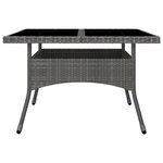 vidaXL Ensemble à manger de jardin 9 Pièces Résine tressée et verre Gris
