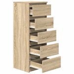 vidaXL Buffet avec tiroirs chêne sonoma 37 5x35x99 cm bois ingénierie