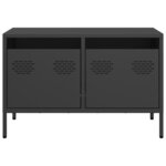 vidaXL Meuble TV noir 68x39x43 5 cm acier laminé à froid