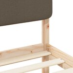 vidaXL Cadre de lit avec tête de lit rembourrée Taupe 75 x 190 cm
